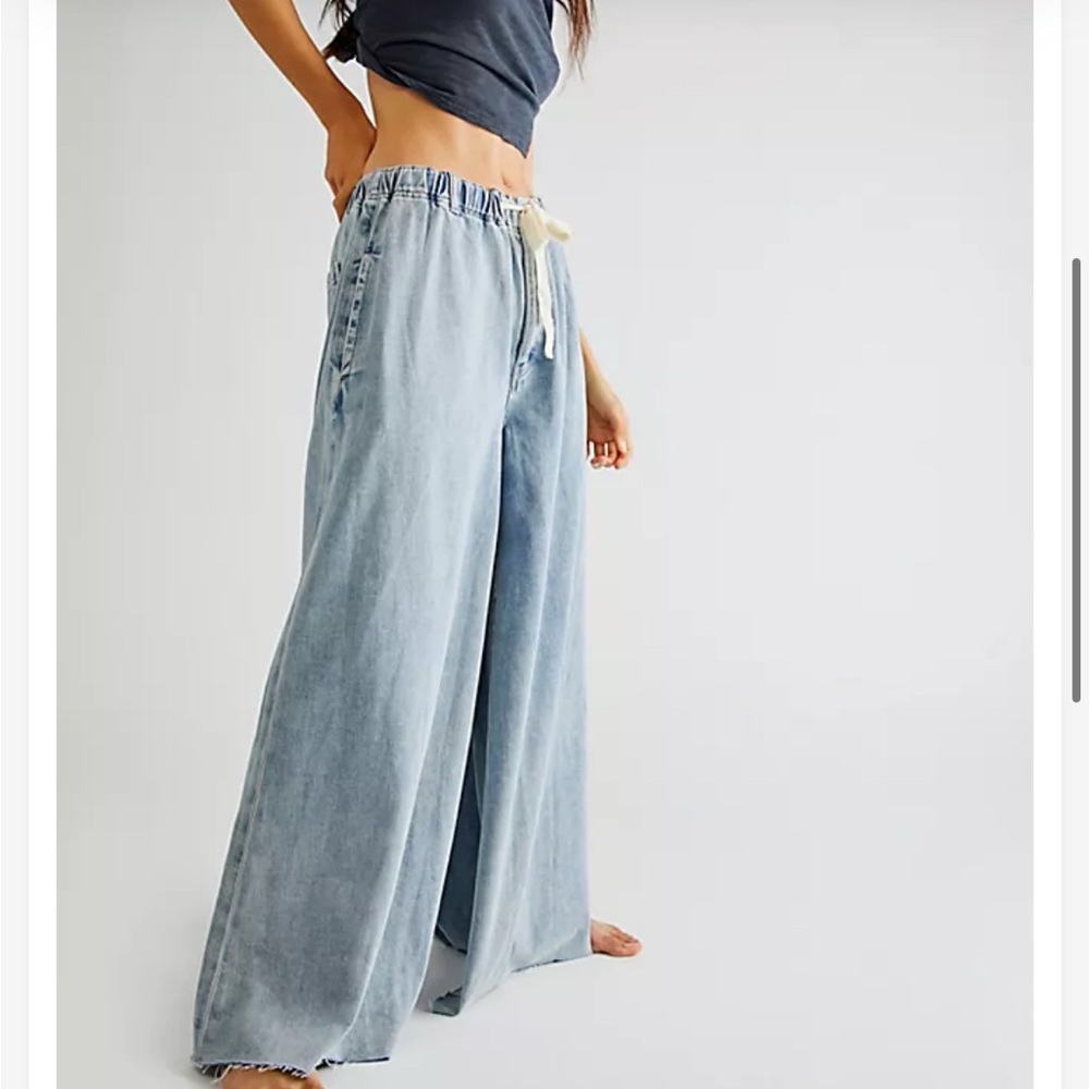 NWOT Free People Clover Wide Leg Jeans size L